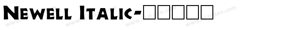 Newell Italic字体转换